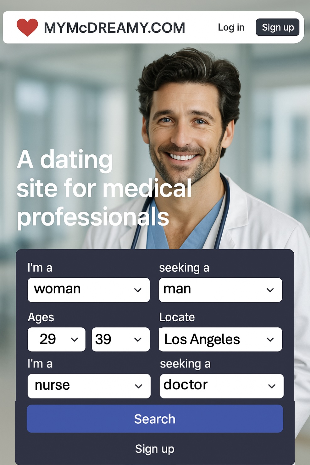 MyMcDreamy app interface